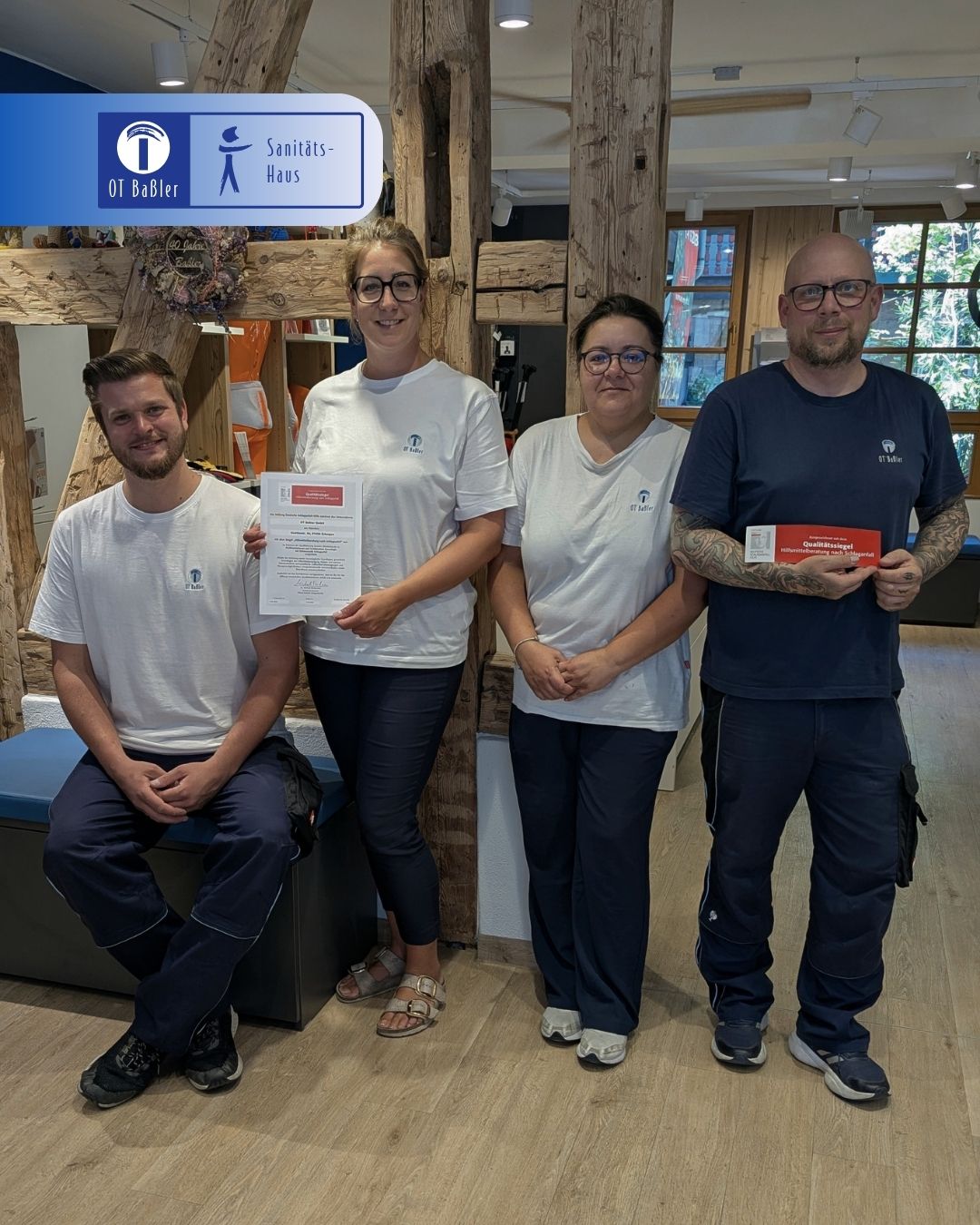 OT Baßler Sanitätshaus. OT Bassler von Deutscher Schlaganfallhilfe ausgezeichnet